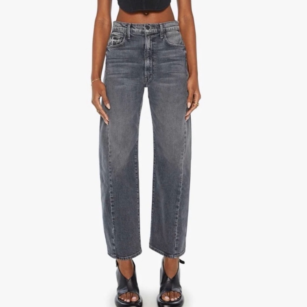 Mother Superior The Half Pipe Flood Barrel Jeans Outta Sight Black